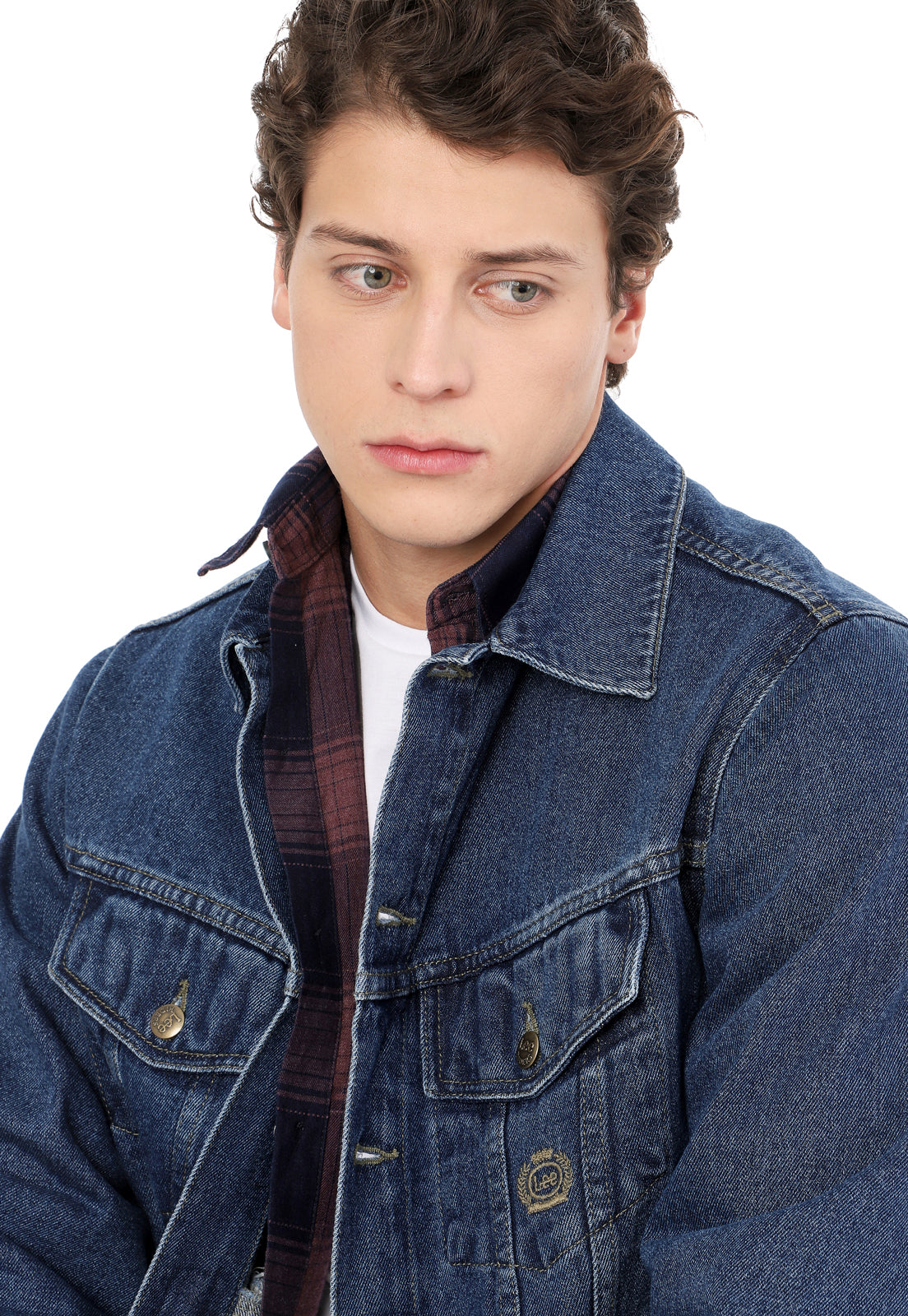 Chaqueta En Jean Clásica Hombre Lec Lee Indigo Medio