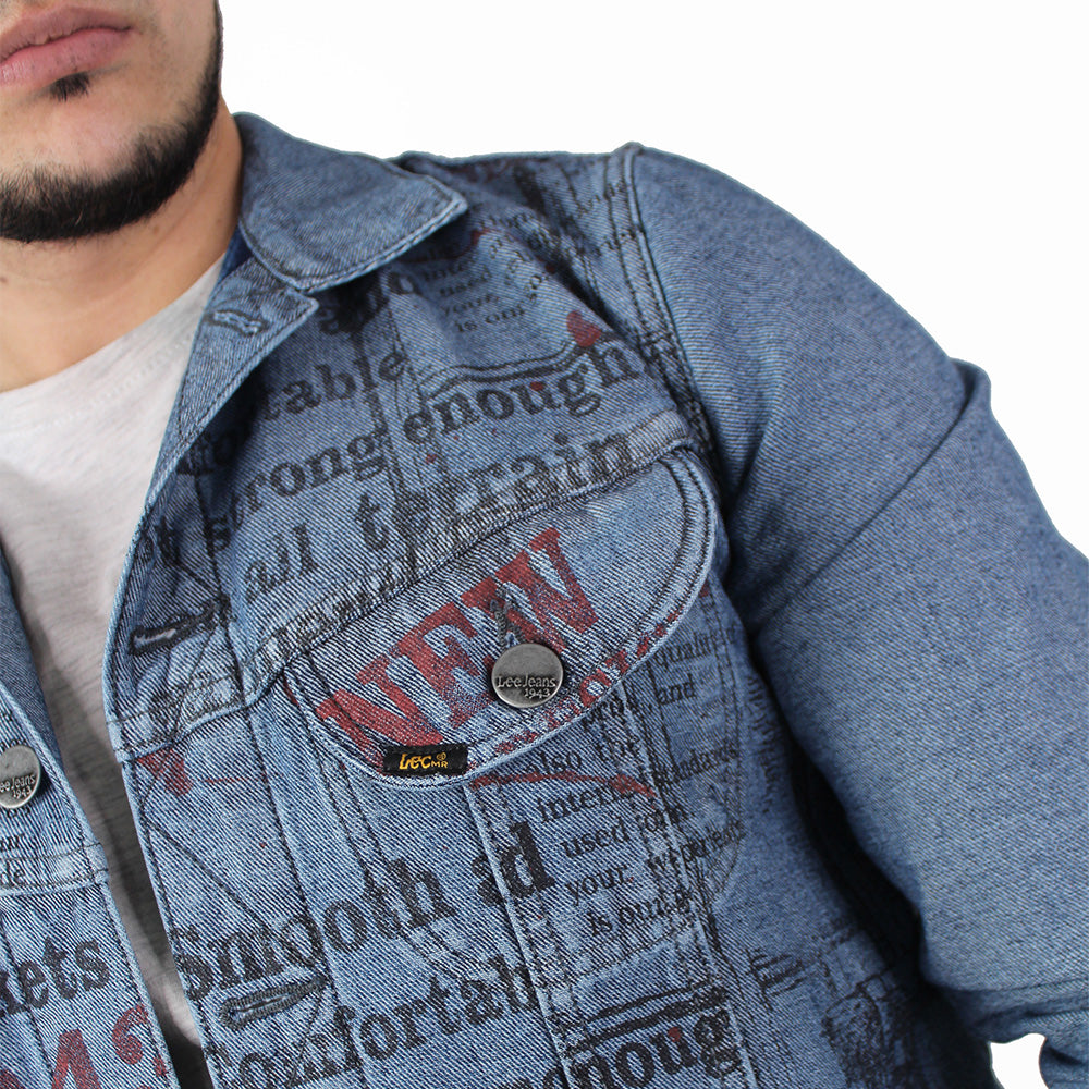Lec Lee Chaquetas De Jeans Estampadas Chaqueta En Denim Estampada