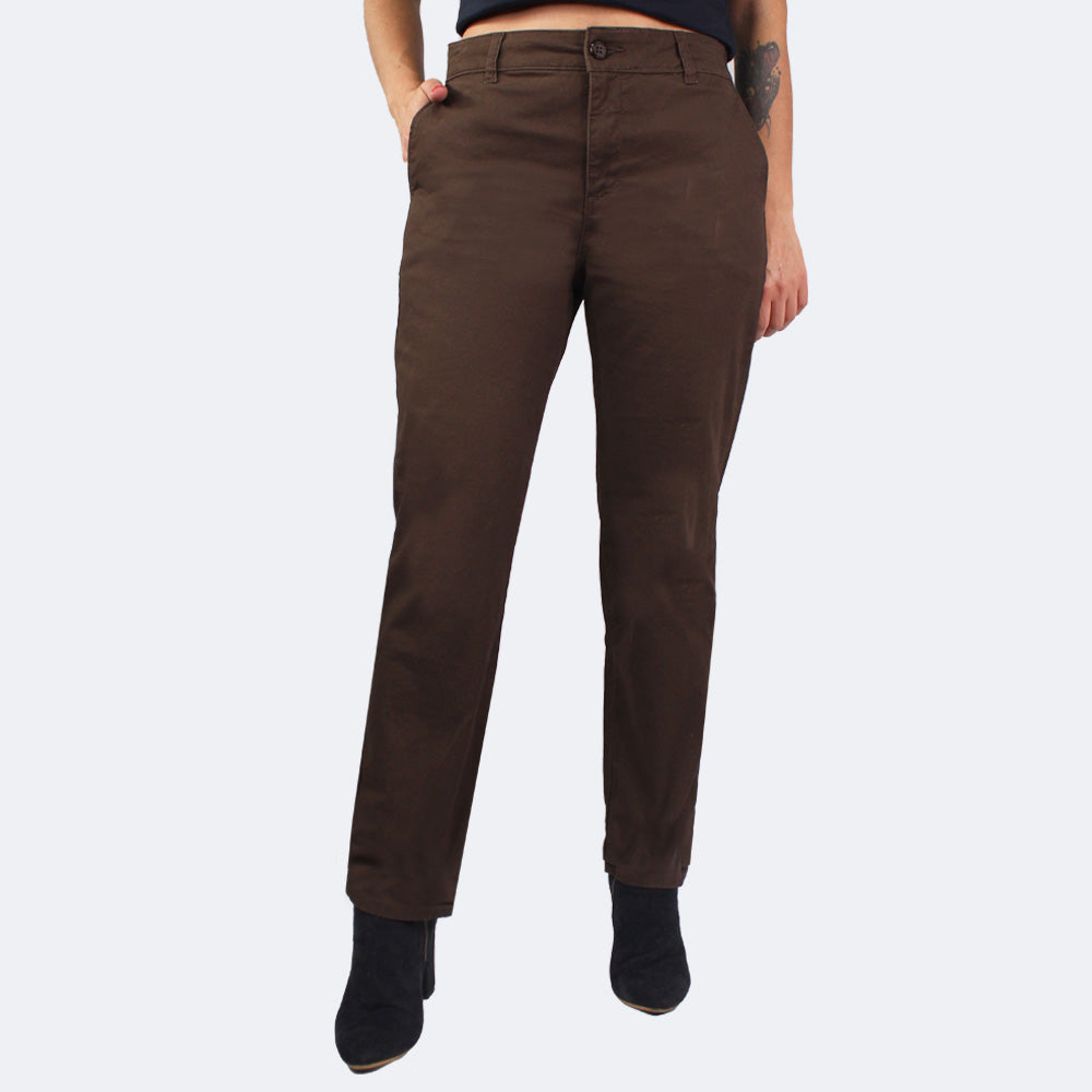 Pantalón Dril Tiro Alto Para Mujer Lec Lee