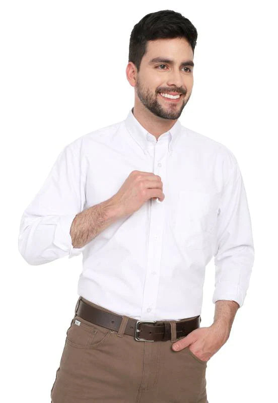 Camisa Manga Larga Lec Lee para Hombre Blanca