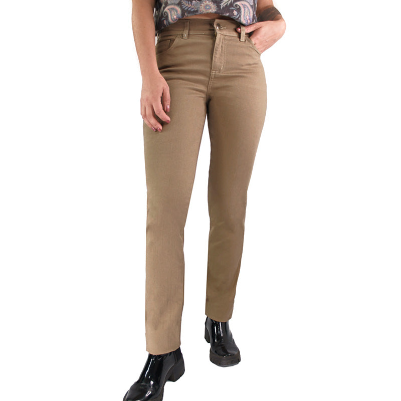 Color Café Outfit Con Pantalon Kaki Mujer Combinar Pantalon Cafe