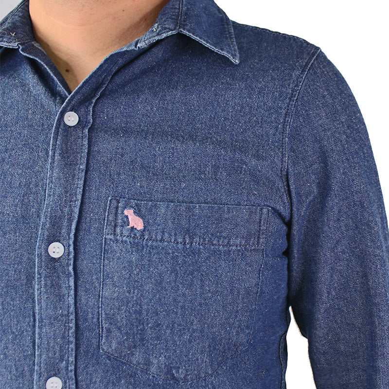 De Jean Camisas Lec Lee Camisas Gap Denim Pocket Hombre Indigo