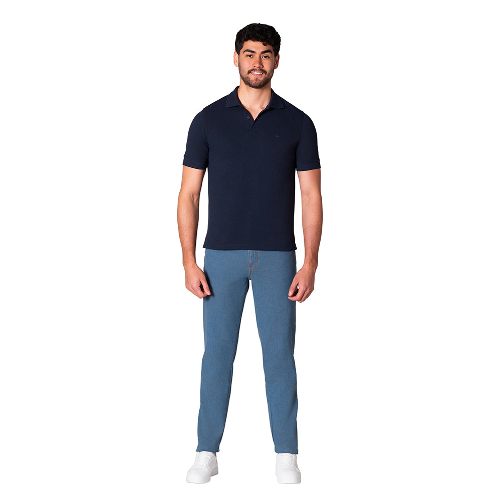 Camiseta Polo 303 Hombre Lec Lee - Azul