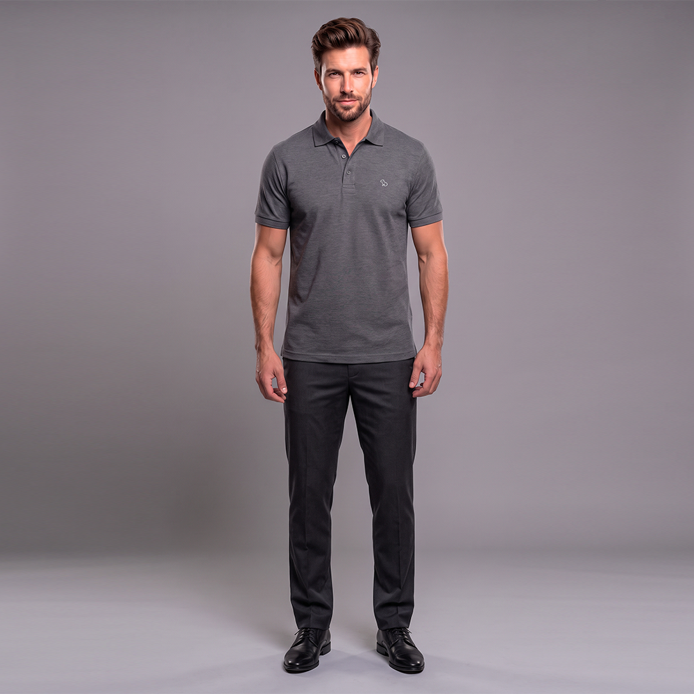 Camiseta Polo 315 Hombre Lec Lee Gris Oscuro