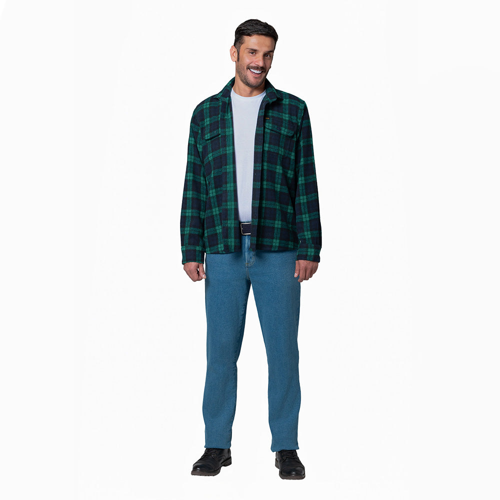 Camisa Leñadora Hombre Lec Lee Verde
