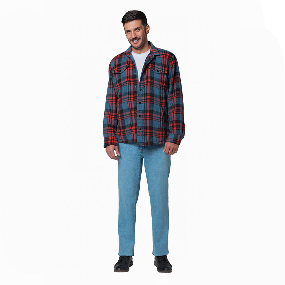 Chaqueta Leñadora Acochada para Hombre Azul Petróleo Lec Lee
