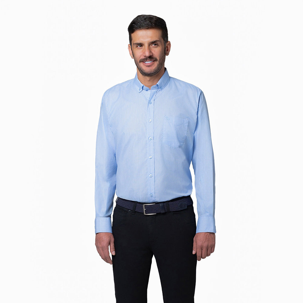 Camisa Casual Hombre Lec Lee Azul Claro