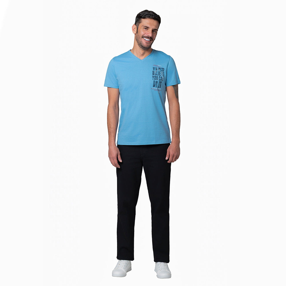 Camiseta Hombre Oversize Lec Lee Azul Hortensia