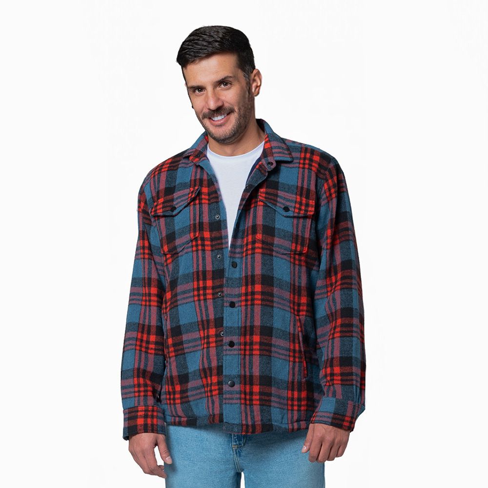 Chaqueta Leñadora Acochada para Hombre Azul Petróleo Lec Lee