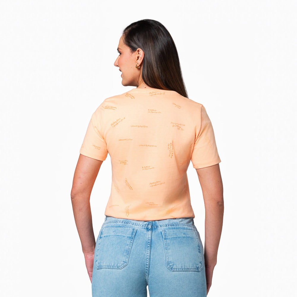 Camiseta Cuello Redondo Mujer Lec Lee Salmon