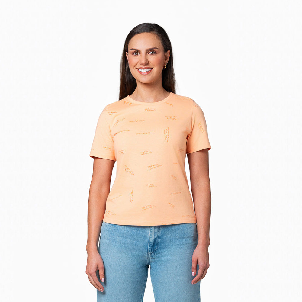 Camiseta Cuello Redondo Mujer Lec Lee Salmon