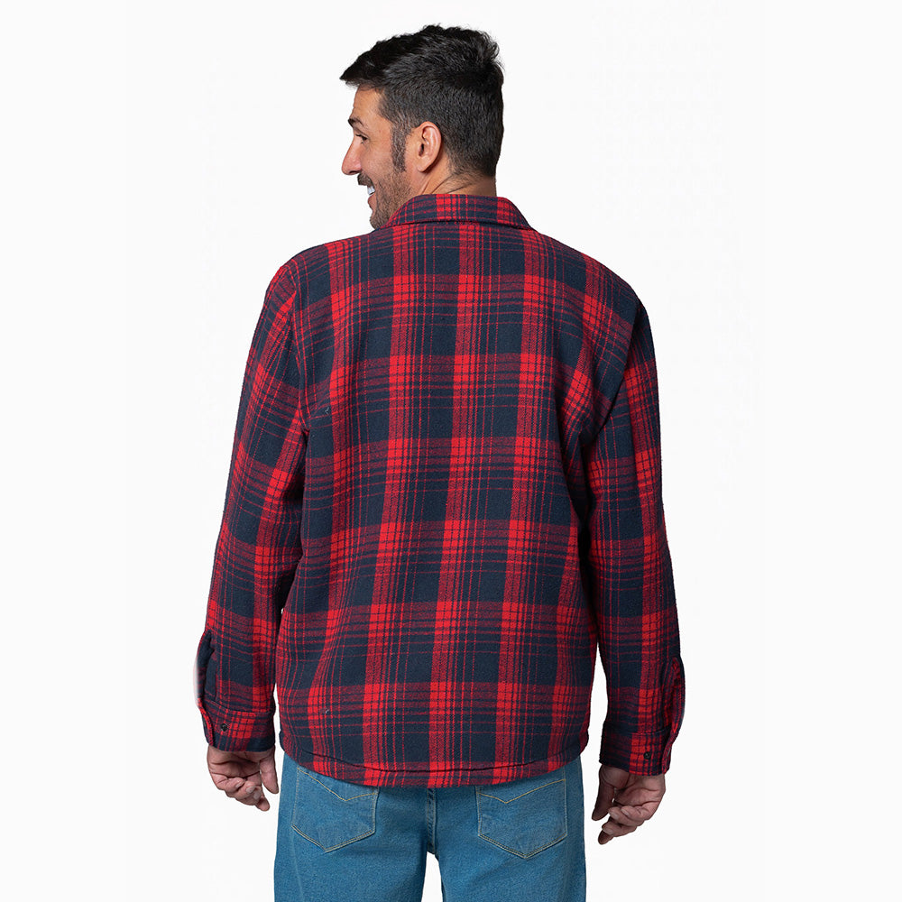 Chaqueta Leñadora Acochada para Hombre Rojo Lec Lee