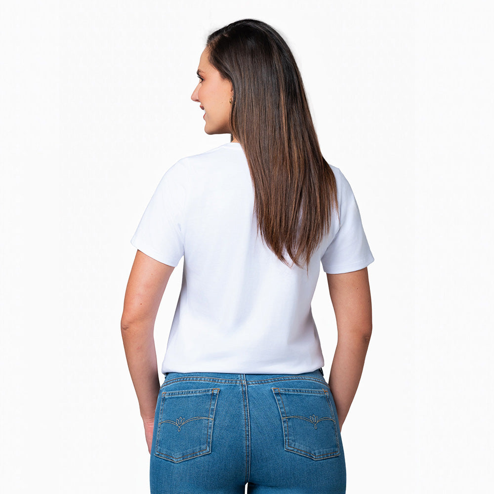 Camiseta Cuello Redondo Lec Lee Blanco