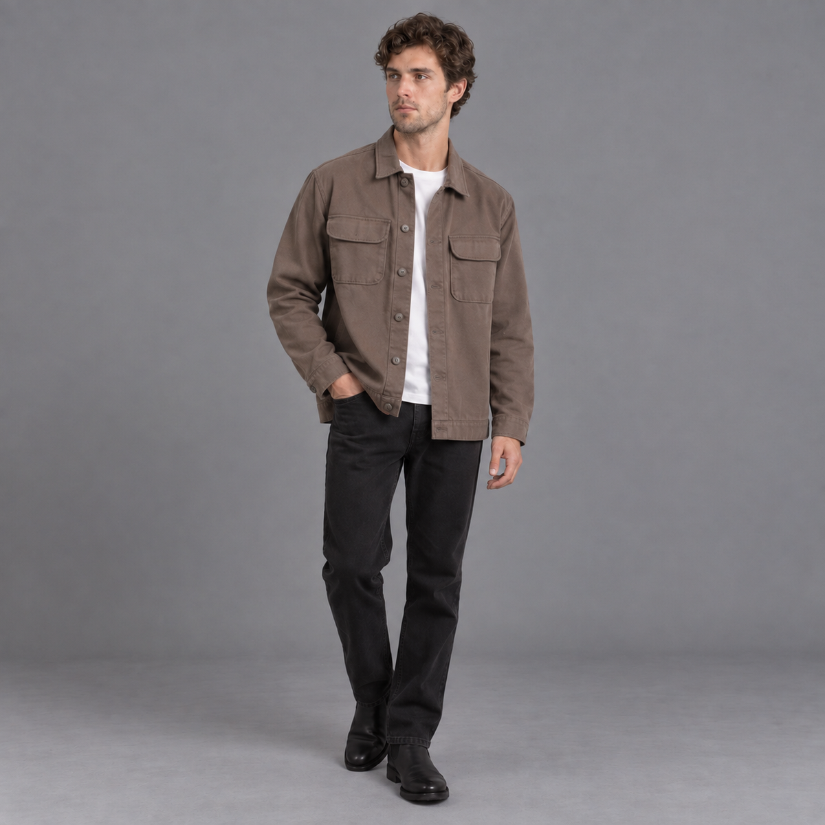 Chaqueta En Dril Hombre Lec Lee Caqui