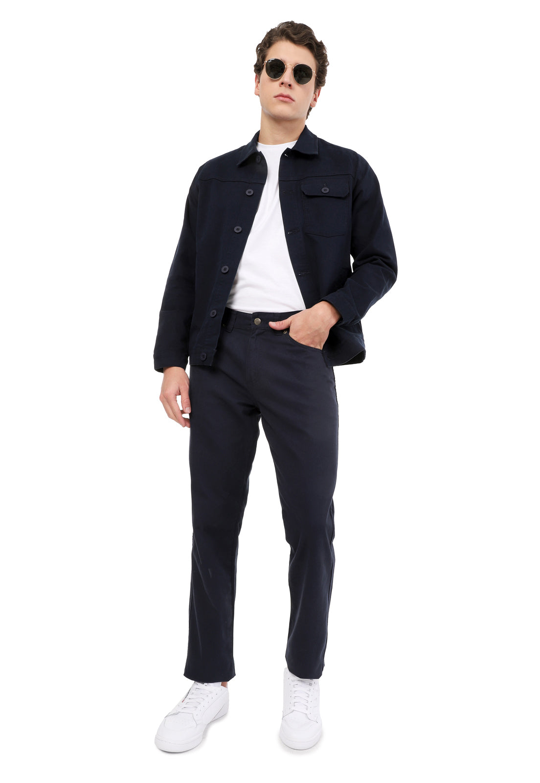 Pantalón Clásico 90 Lec Lee Para Hombre Azul Oscuro