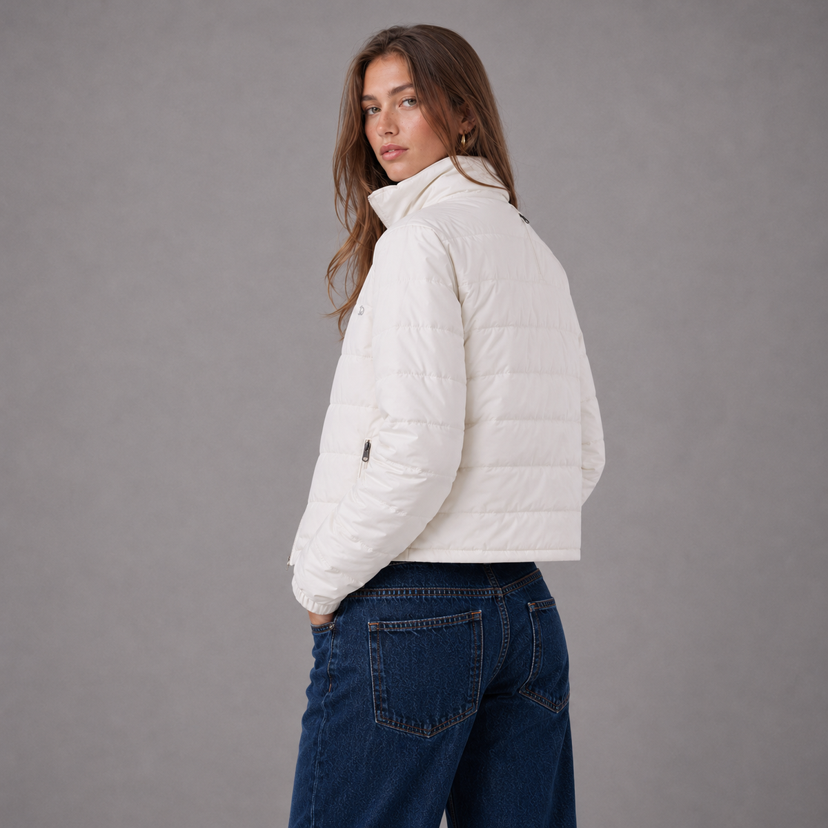 Chaqueta Acolchada Mujer Lec Lee Crudo