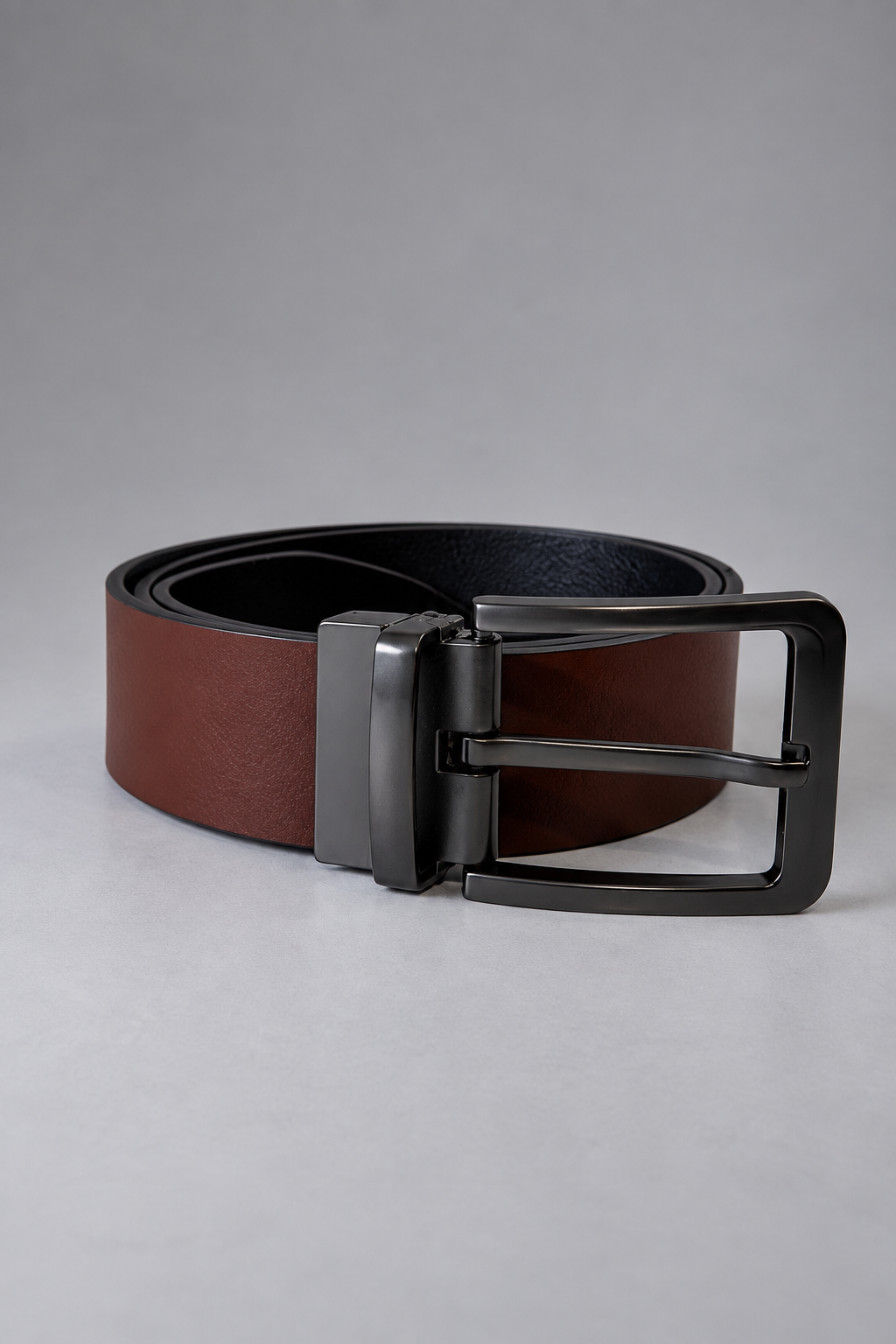 Cinturón Casual Hombre Reversible Lec Lee Café-Negro