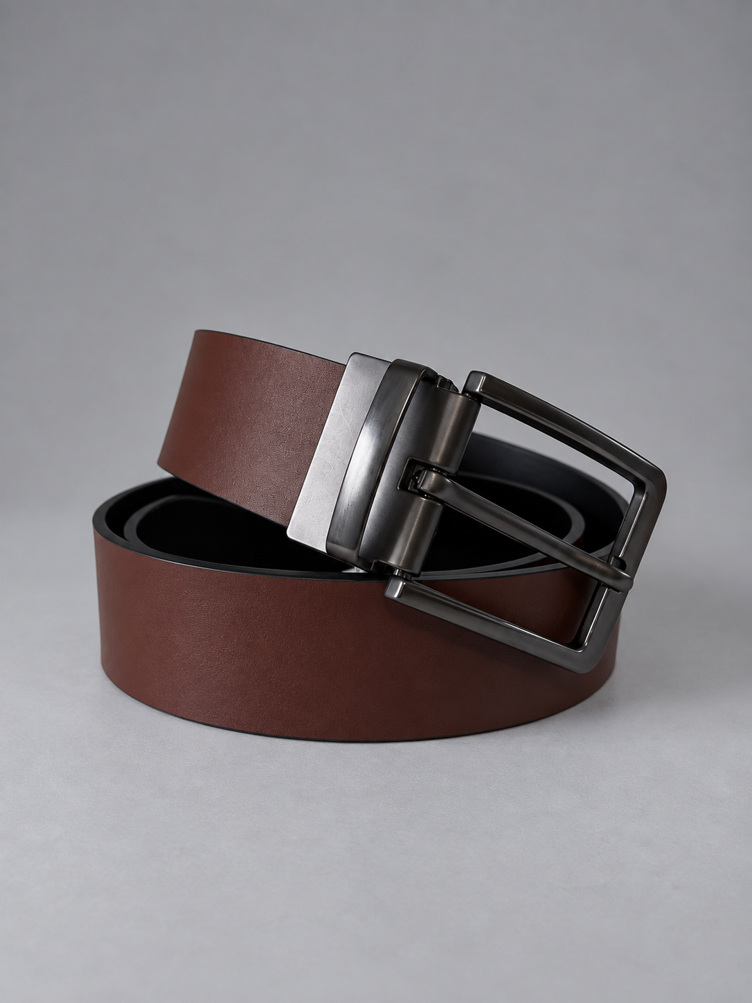 Cinturón Casual Hombre Reversible Lec Lee Café-Negro