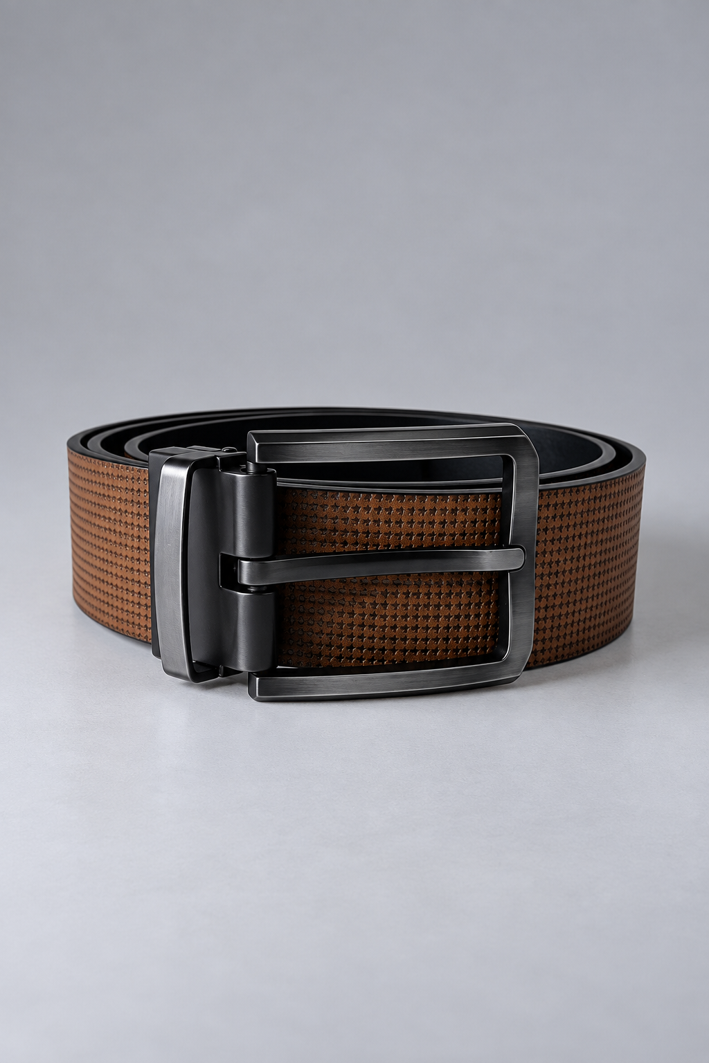Cinturón Casual Hombre Reversible Lec Lee tabaco-Negro