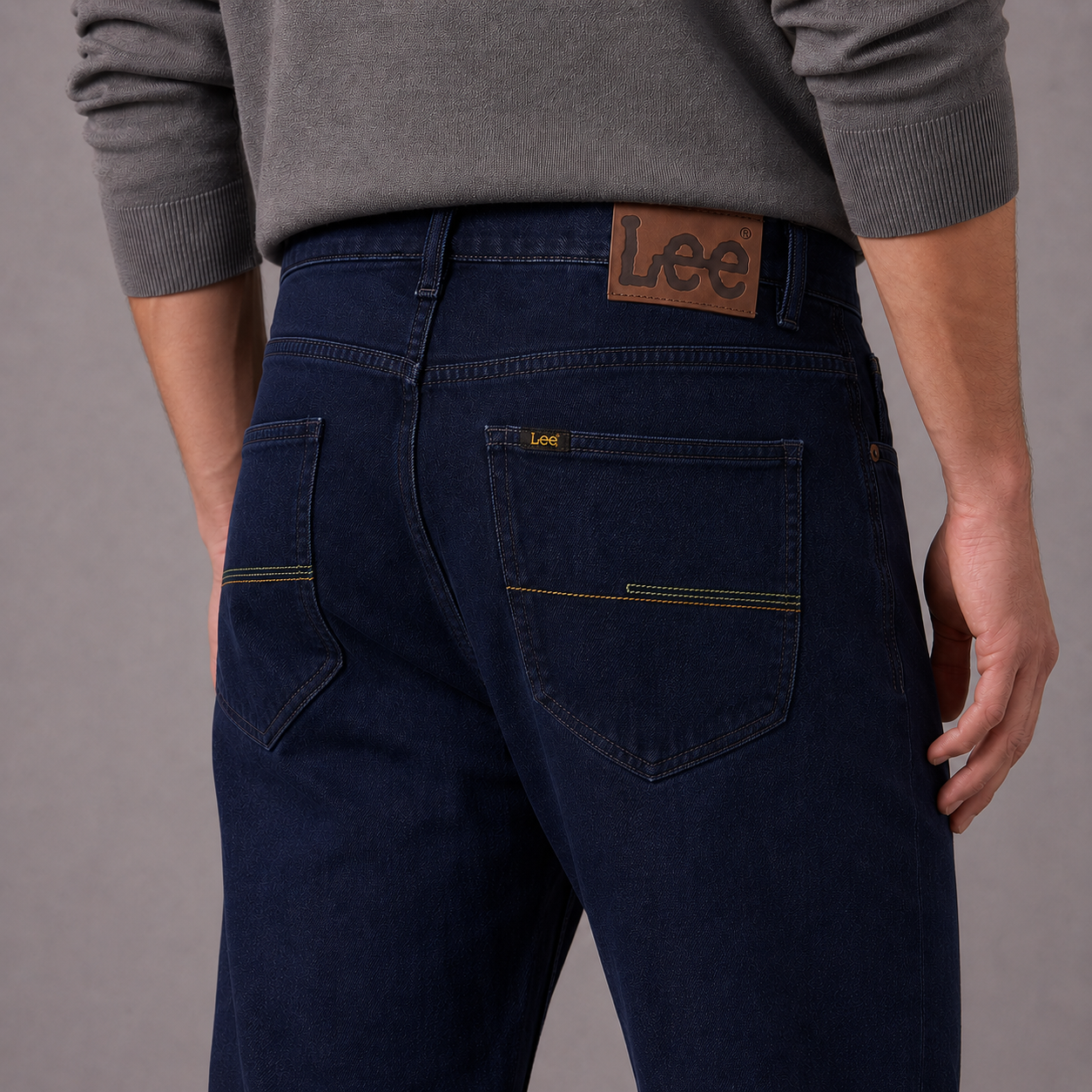 Jean Hombre Staid Hip Lec Lee Índigo Oscuro