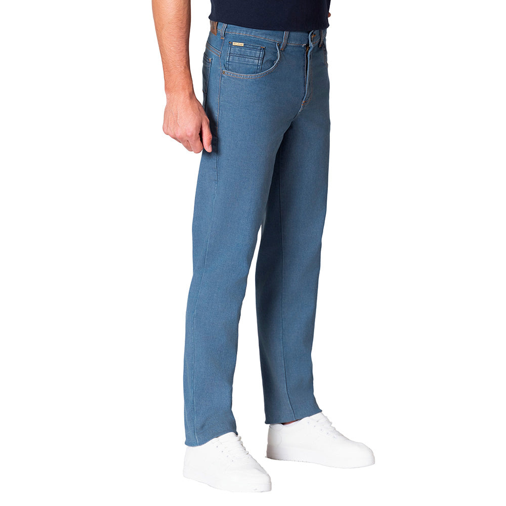 Jean Staid Hip Lec Lee índigo Medio