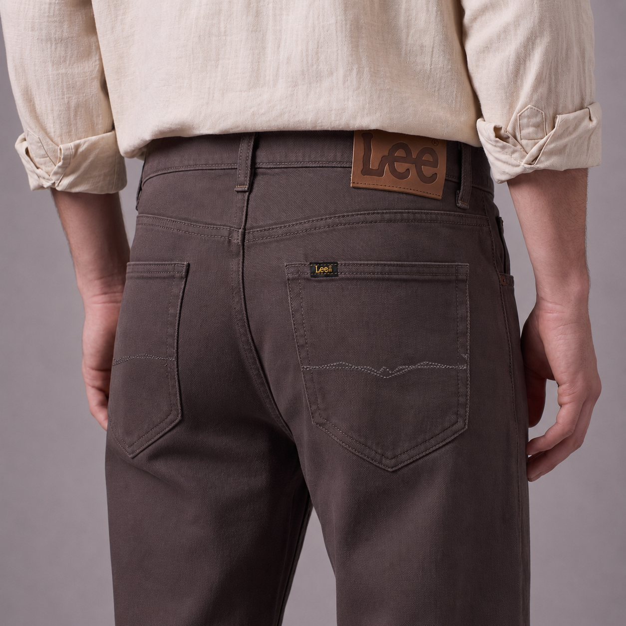 Jean Slim Hombre Lec Lee Café