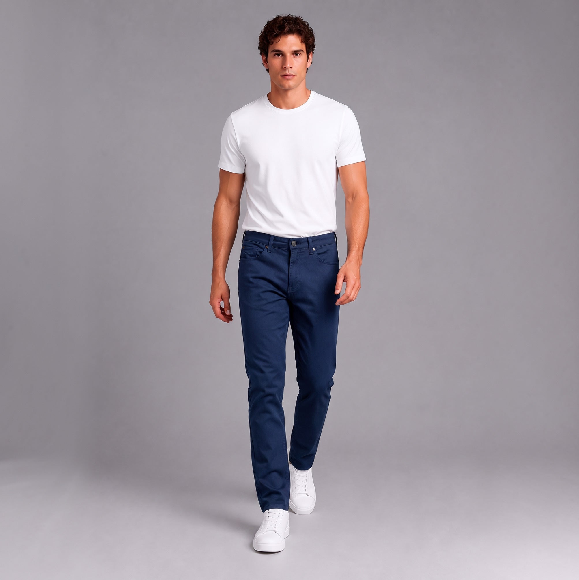 Pantalón 5 Bolsillos Slim Hombre Lec Lee Azul Insignia