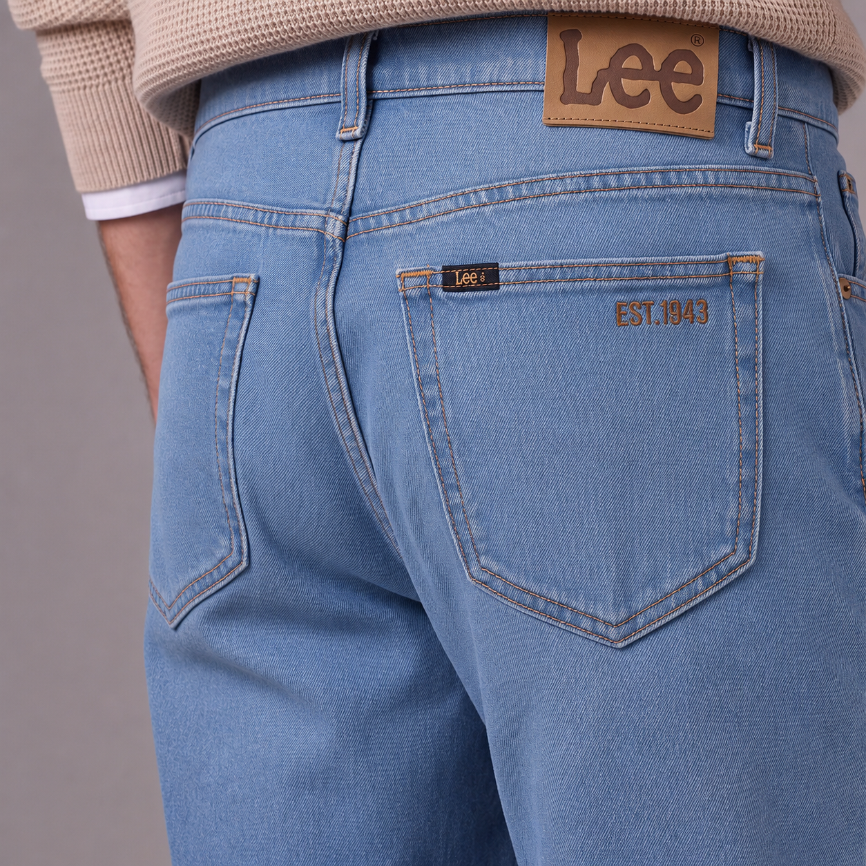 Jean Staid Hip Hombre Lec Lee Índigo Claro
