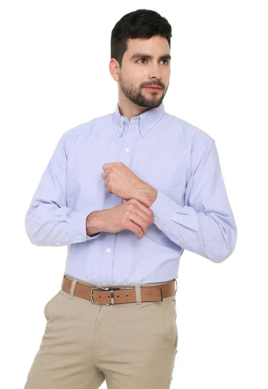 Camisa Manga Larga Lec Lee para Hombre - Azul Claro
