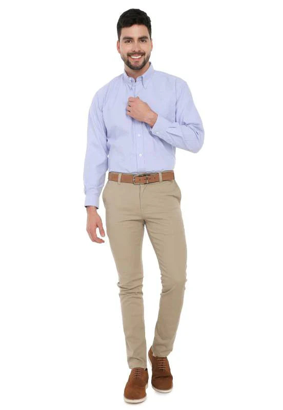 Camisa Básica 11305 Lec Lee Hombre - Azul Claro