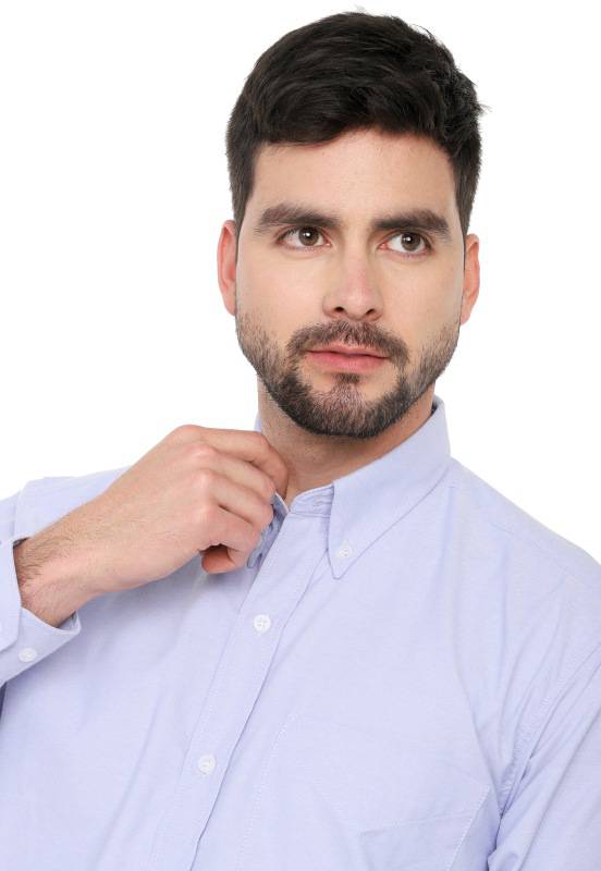 Camisa Manga Larga Lec Lee para Hombre - Azul Claro