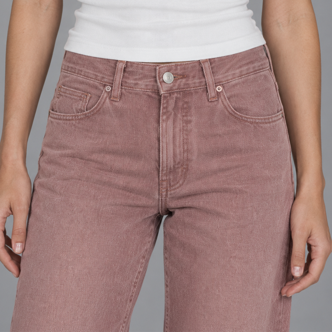 Jean Mujer Wide Leg Lec Lee Palo de Rosa