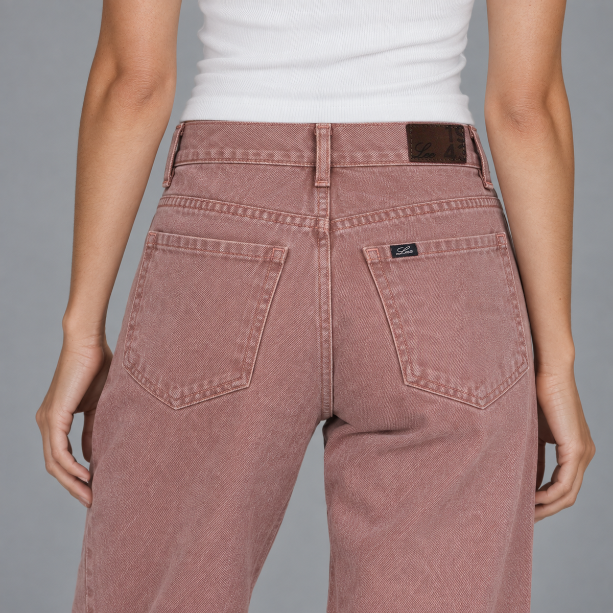 Jean Mujer Wide Leg Lec Lee Palo de Rosa