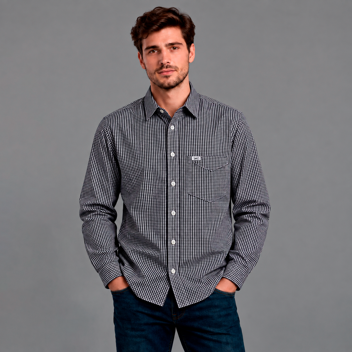 Camisa Casual Lec Lee Negro