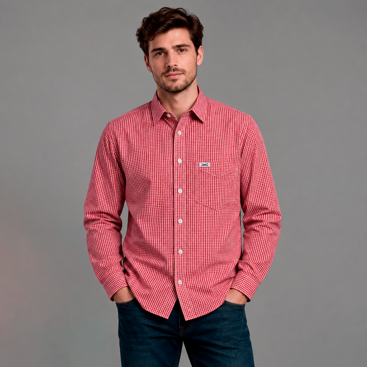 Camisa Casual Lec Lee Rojo