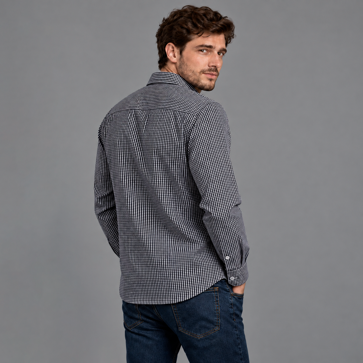 Camisa Casual Lec Lee Negro