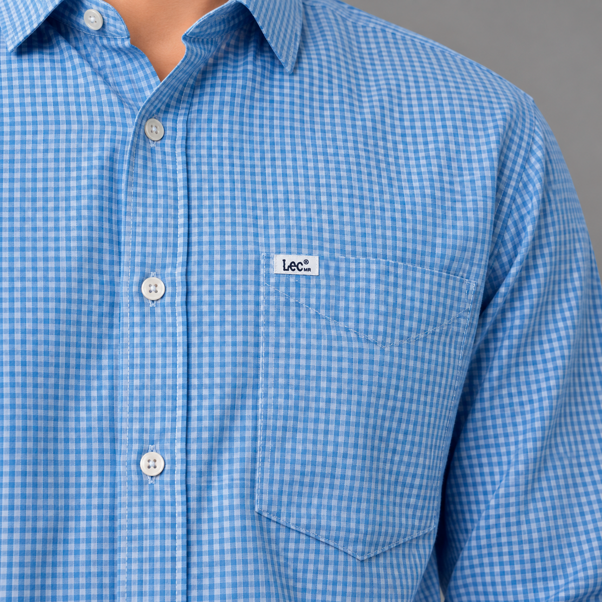 Camisa Casual Lec Lee Azul Claro
