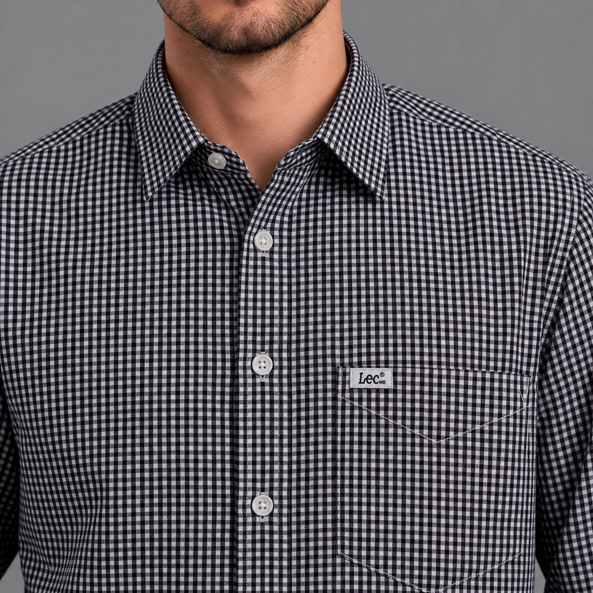 Camisa Casual Lec Lee Negro