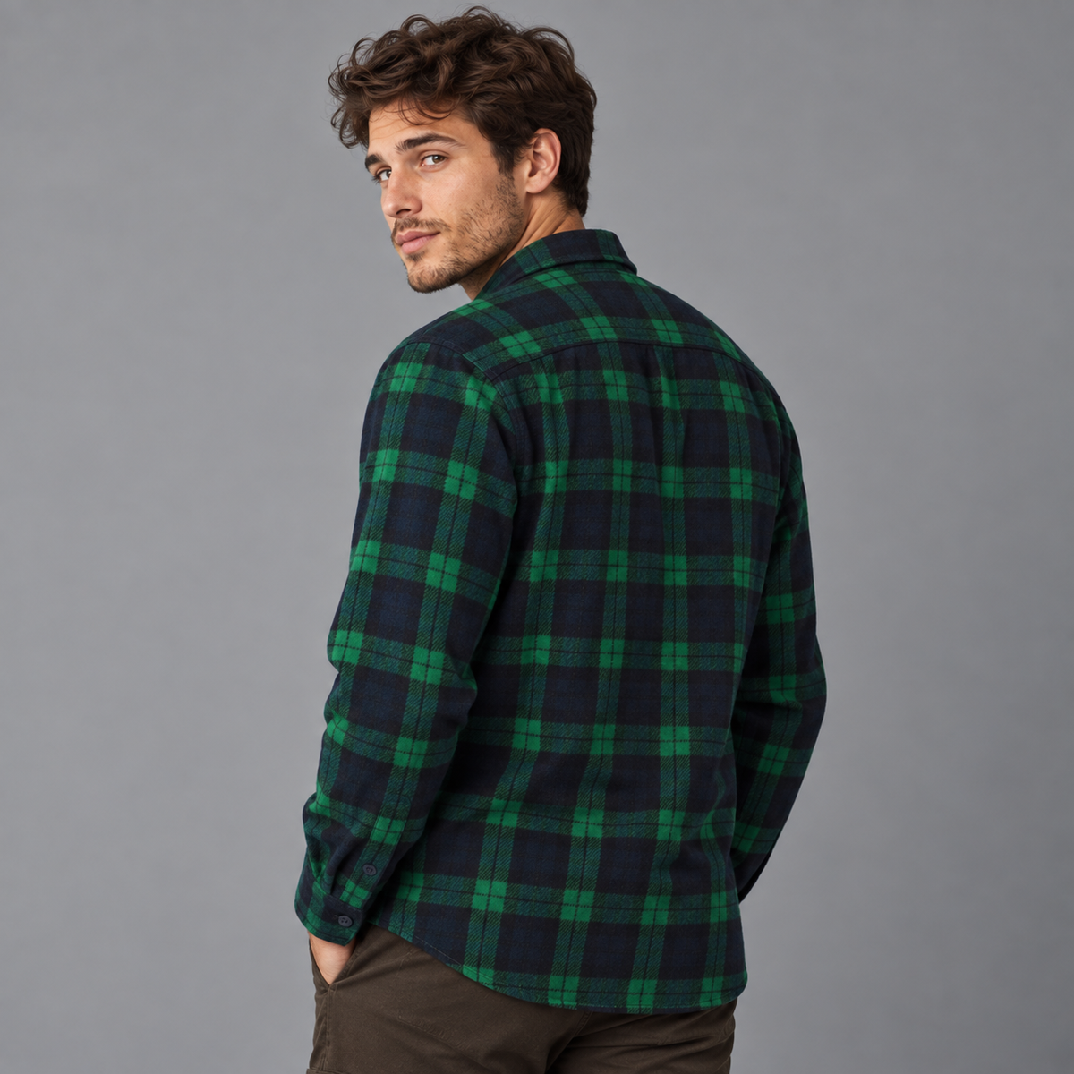Camisa Leñadora Hombre Lec Lee Verde