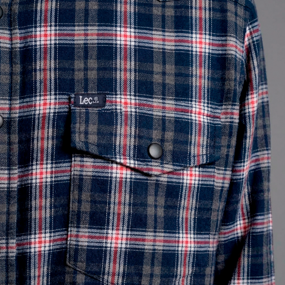 Camisa Casual Hombre Lec Lee Gris