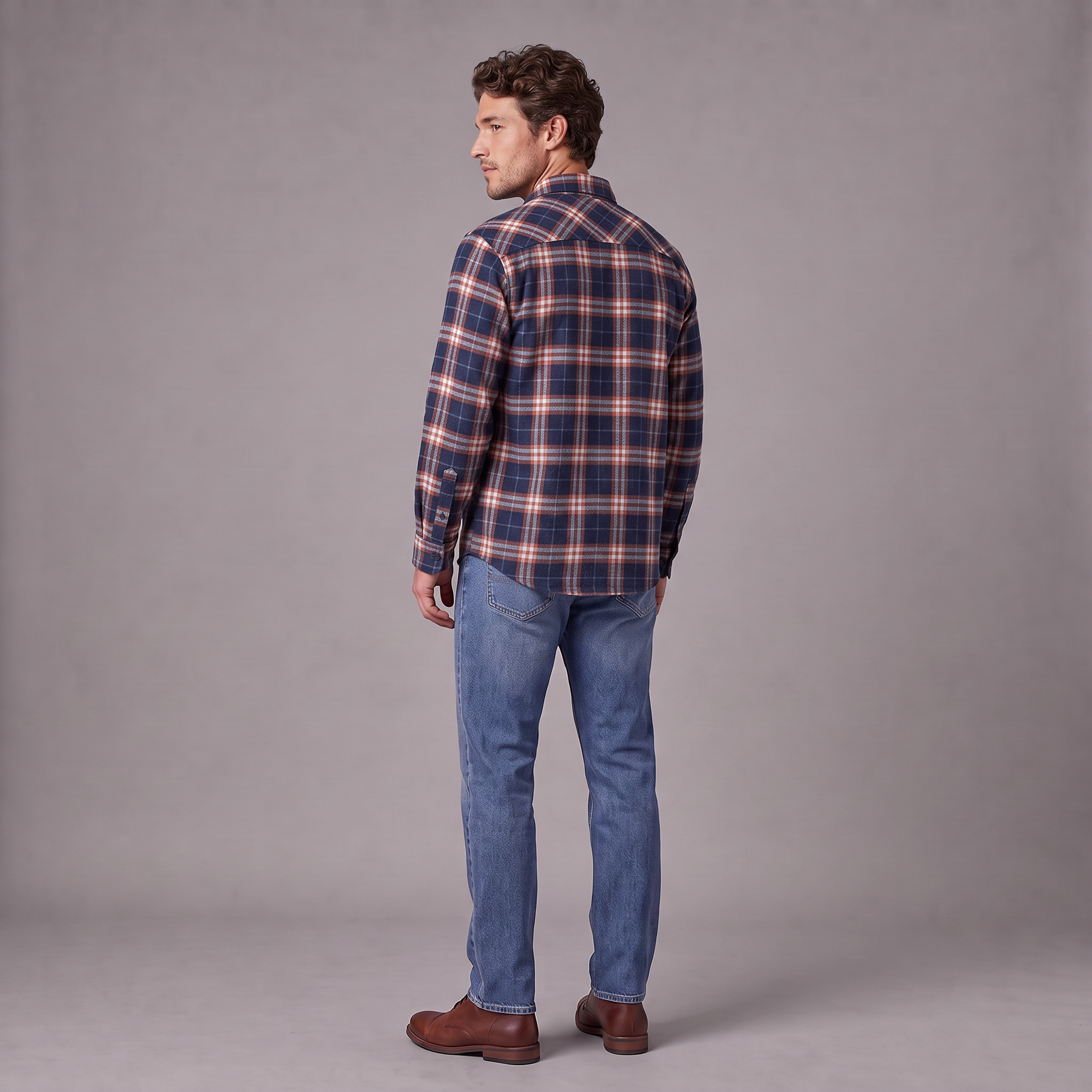 Camisa Leñadora Hombre Lec Lee Terracota