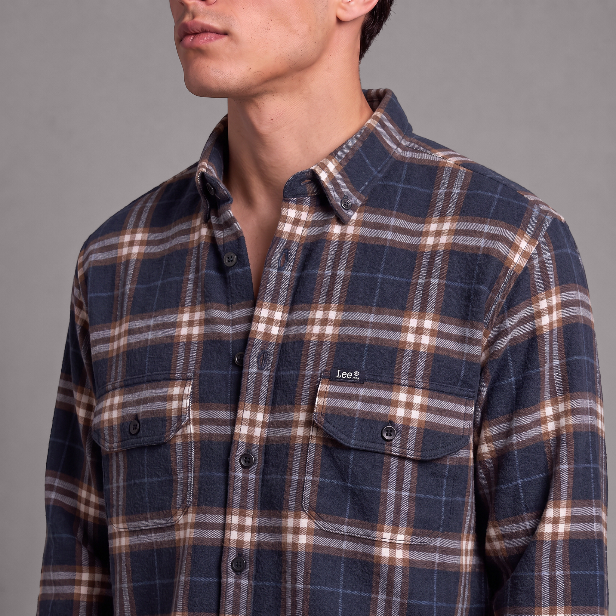 Camisa Leñadora Hombre Lec Lee Café