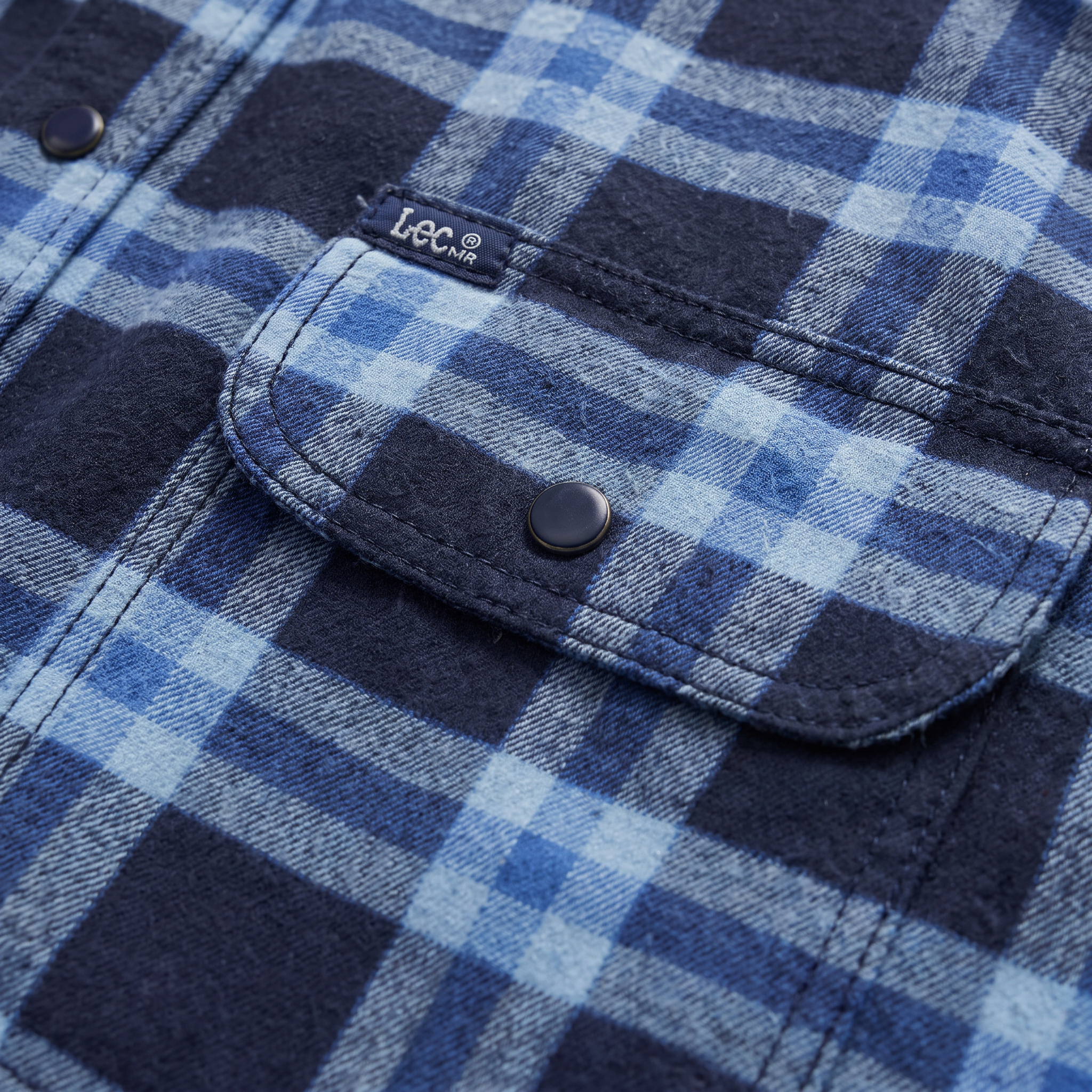 Camisa Leñadora Hombre Lec Lee Azul Claro