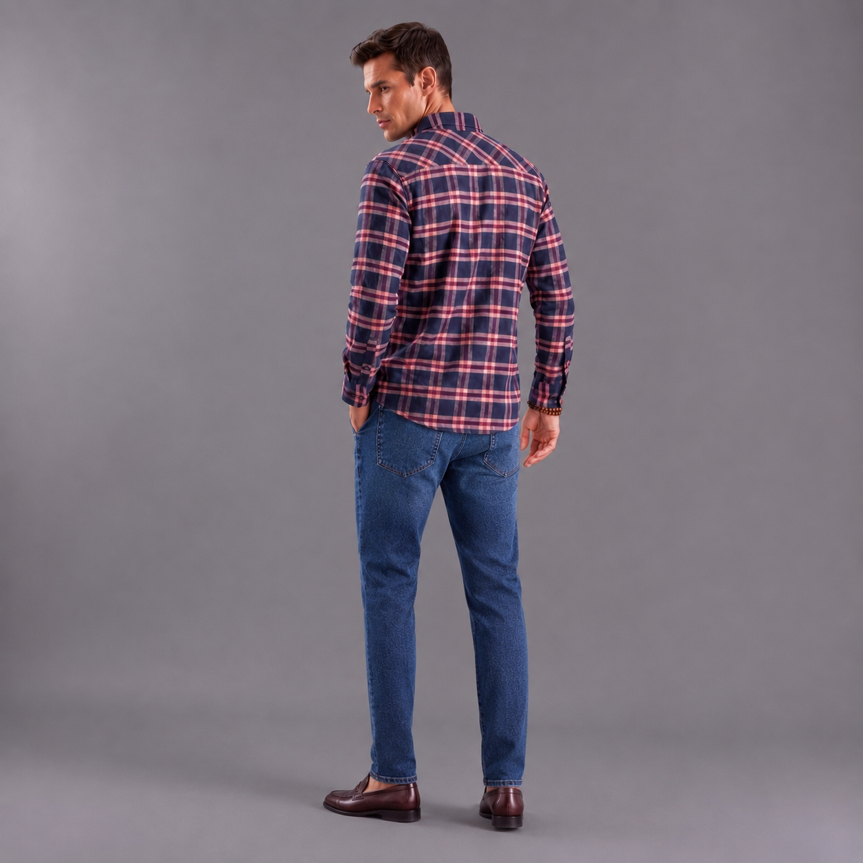 Camisa Leñadora Hombre Lec Lee Vinotinto
