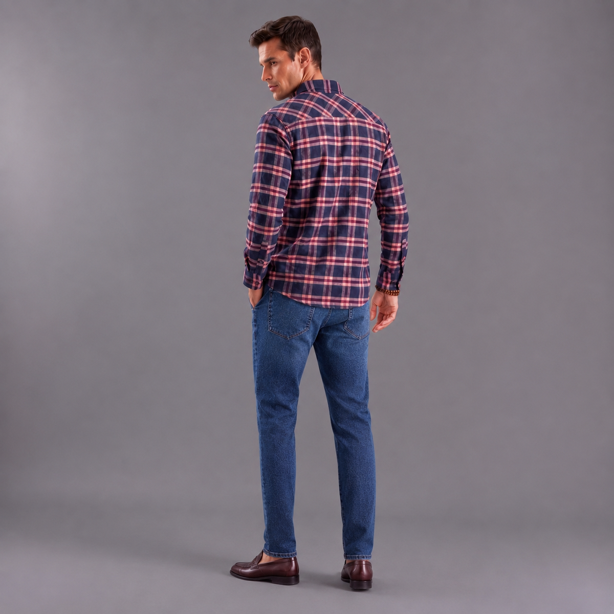 Camisa Leñadora Hombre Lec Lee Vinotinto