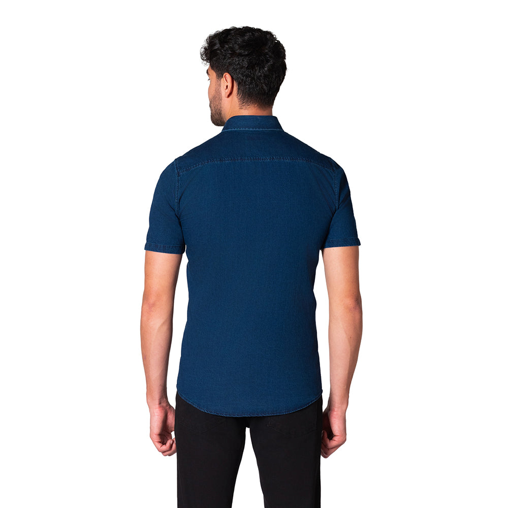 Camisa Chambray Hombre Lec Lee – Índigo Oscuro