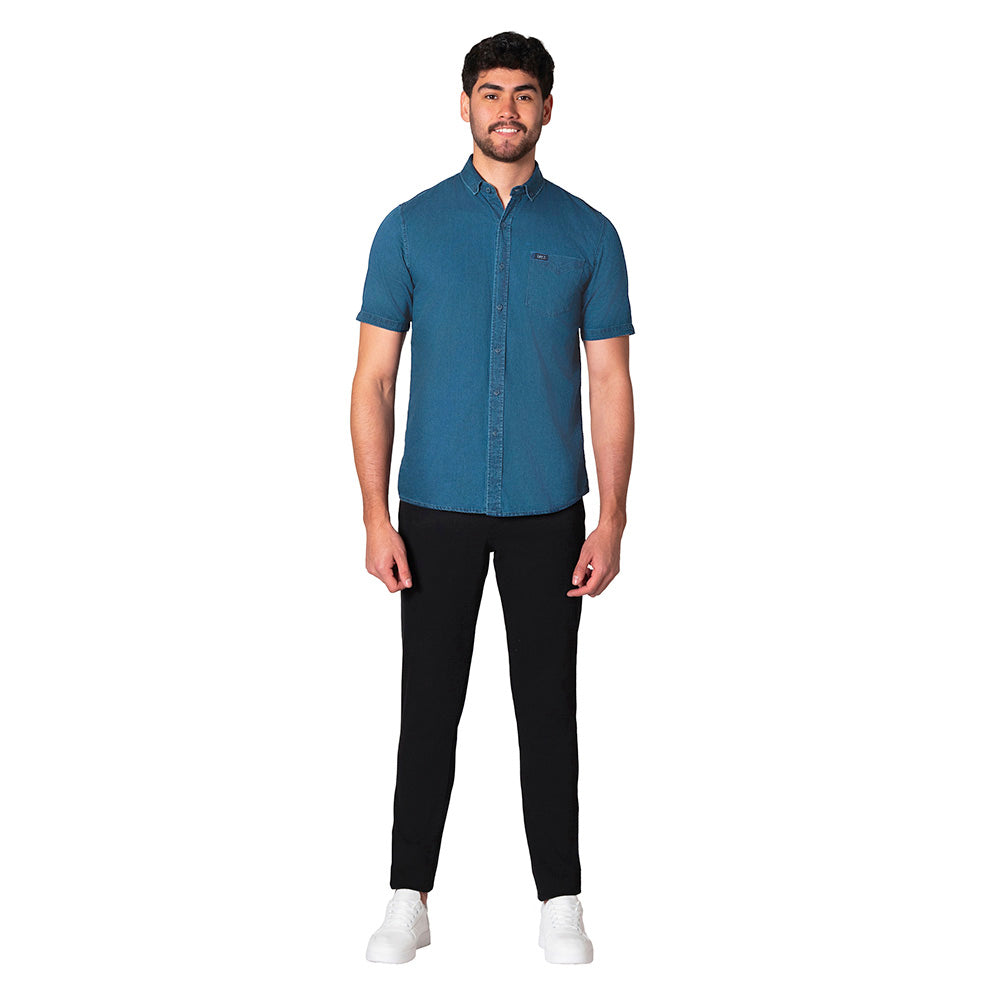 Camisa Chambray Hombre Lec Lee – Índigo Medio