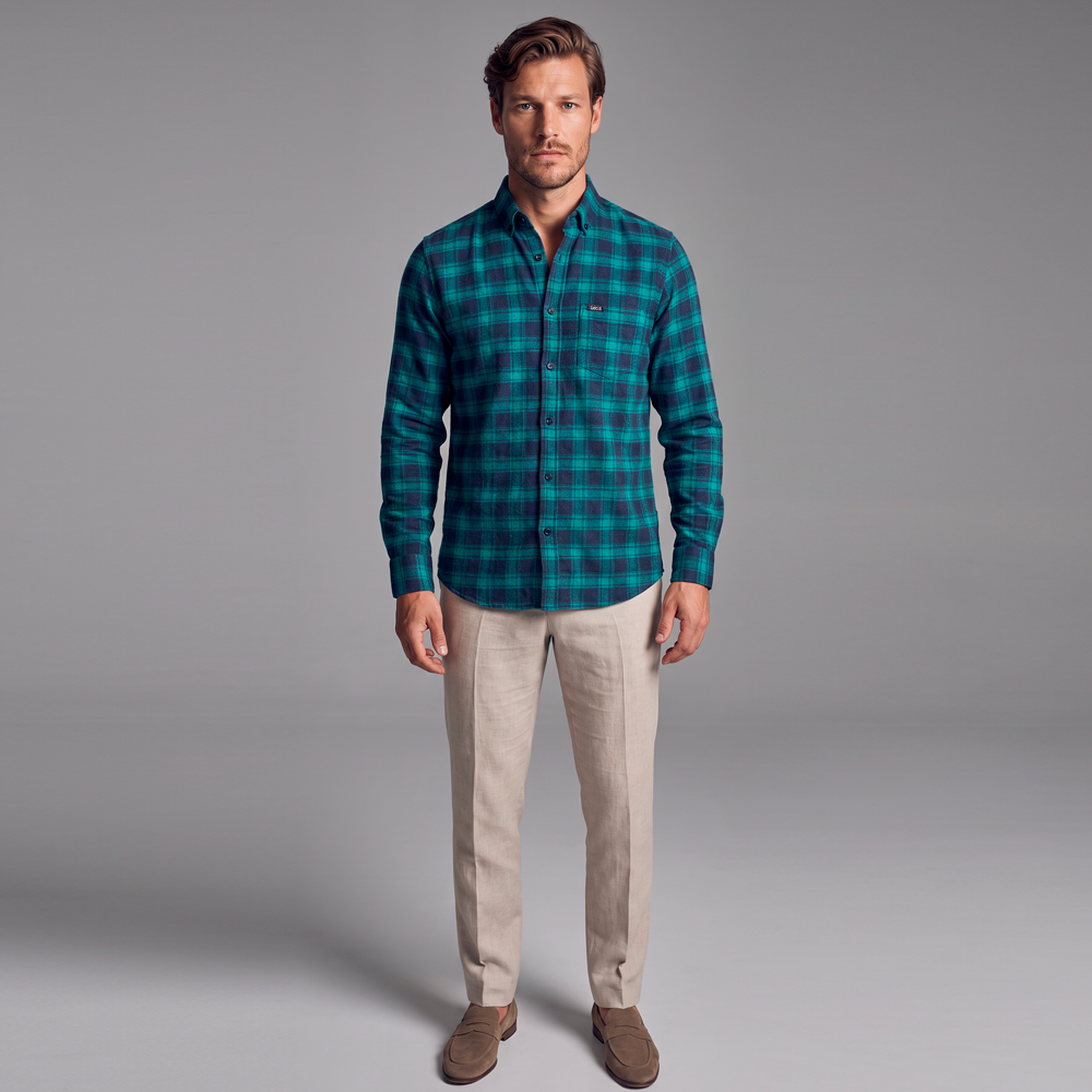 Camisa Leñadora Hombre Lec Lee Verde