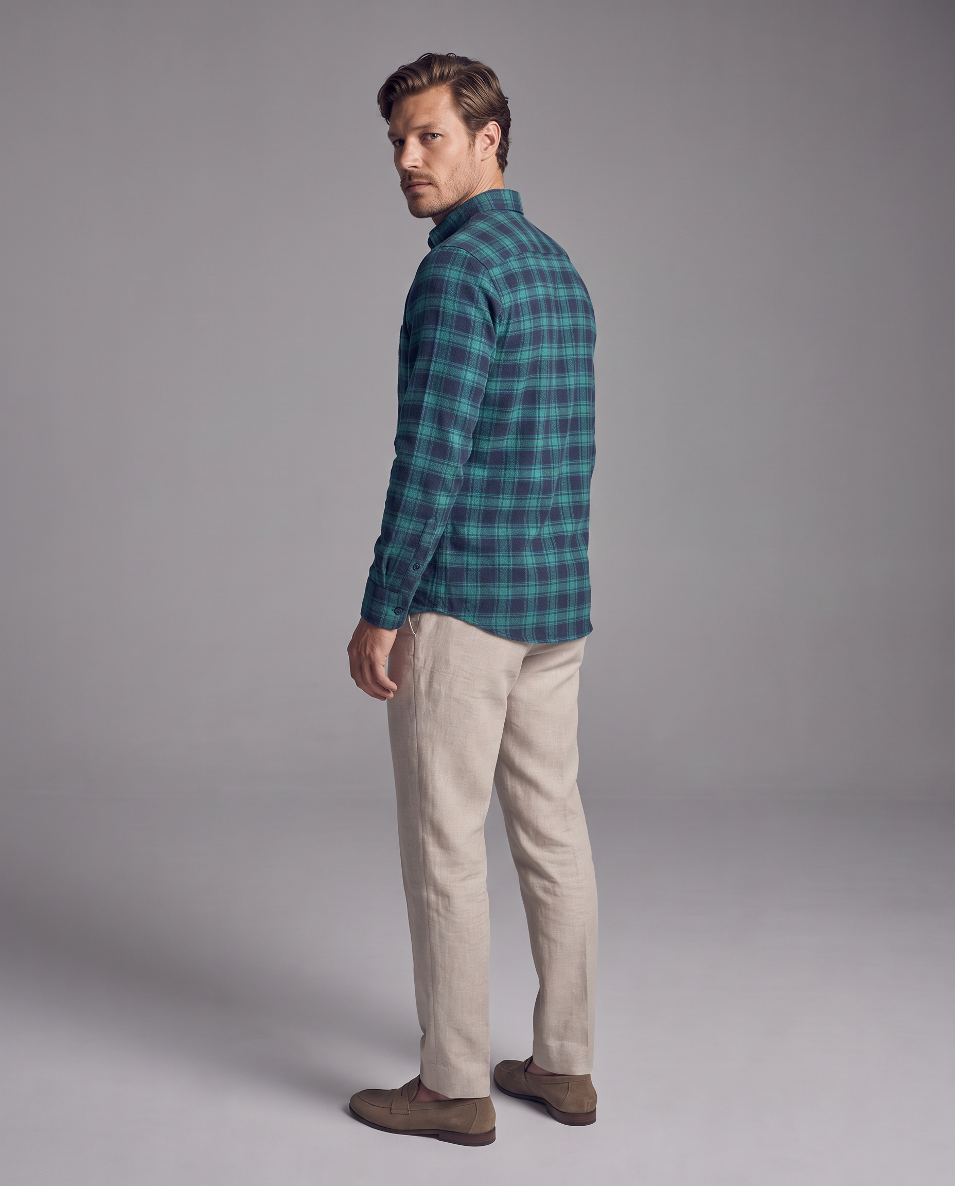 Camisa Leñadora Hombre Lec Lee Verde