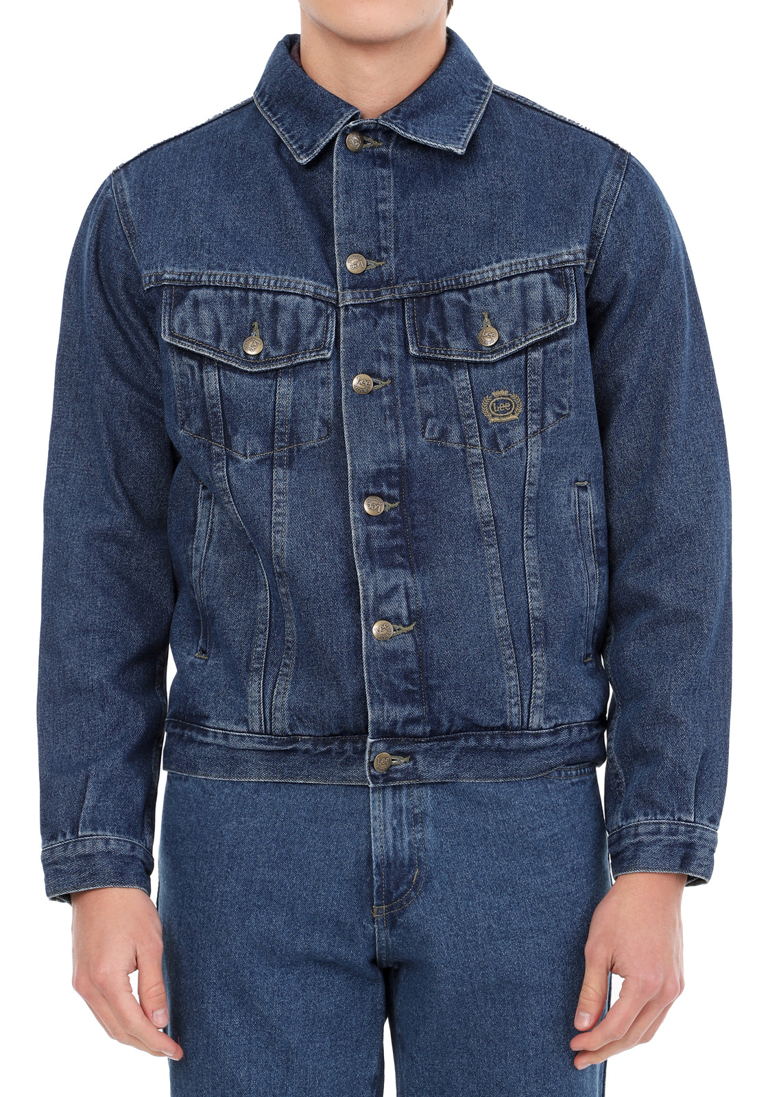 Chaqueta En Jean Clásica Hombre Lec Lee - Indigo Medio